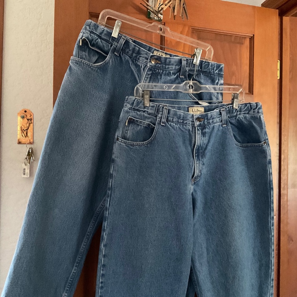L.L. Bean Jeans 2 Pair Comfort Waist 37x29